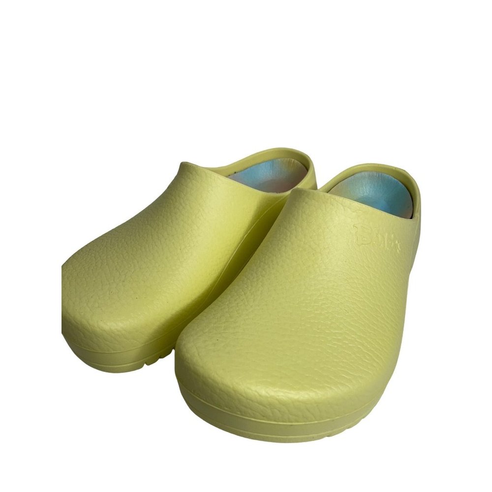 Birkenstock Super Birki Womens Yellow Popcorn Vegan Clogs Mules EU 37 US 6 NEW - Picture 2 of 7